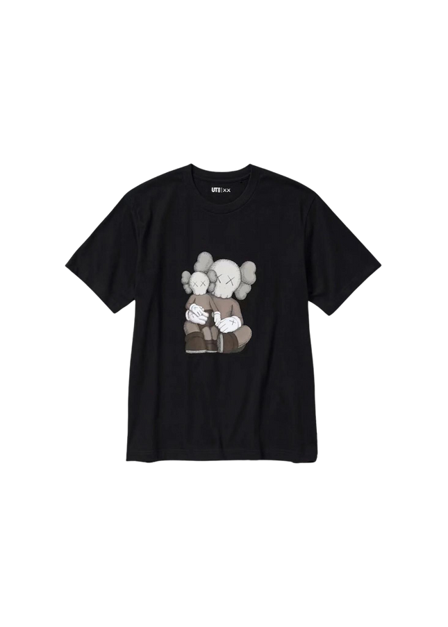 KAWS x Uniqlo Black T-shirt - SneakCenter