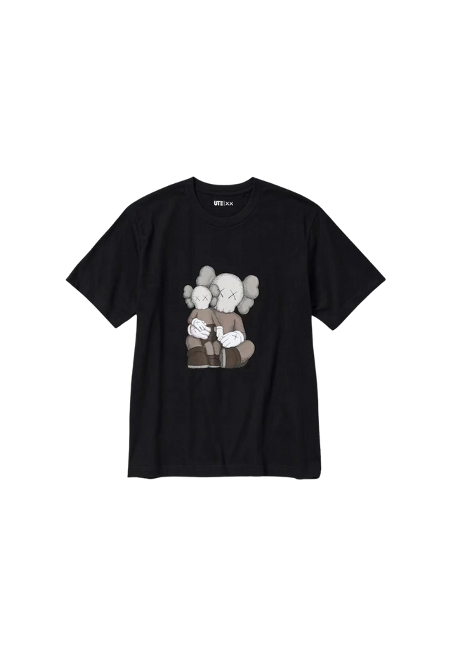 KAWS x Uniqlo Black T-shirt - SneakCenter