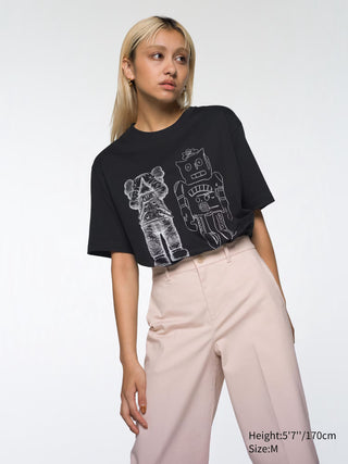 KAWS x Uniqlo Warhol UT Graphic T-shirt Black Robot