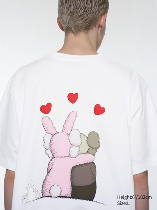 KAWS x Uniqlo Warhol UT Graphic tričko White Lips