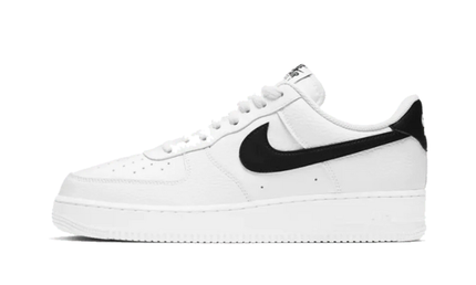 Nike Air Force 1 Low 07 White Black Pebbled Leather