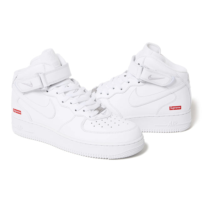 Nike Air Force 1 Mid Supreme White - SneakCenter