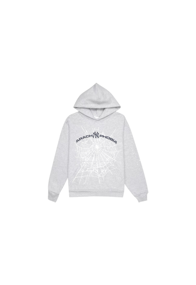 Sp5der Arach NY Phobia Hoodie Ash Grey - SneakCenter