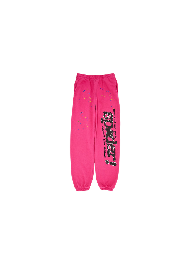 Sp5der P*nk V2 Sweatpants Pink - SneakCenter