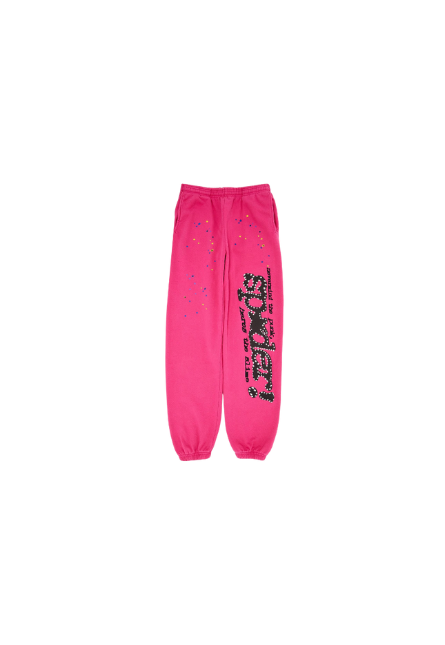 Sp5der P*nk V2 Sweatpants Pink - SneakCenter