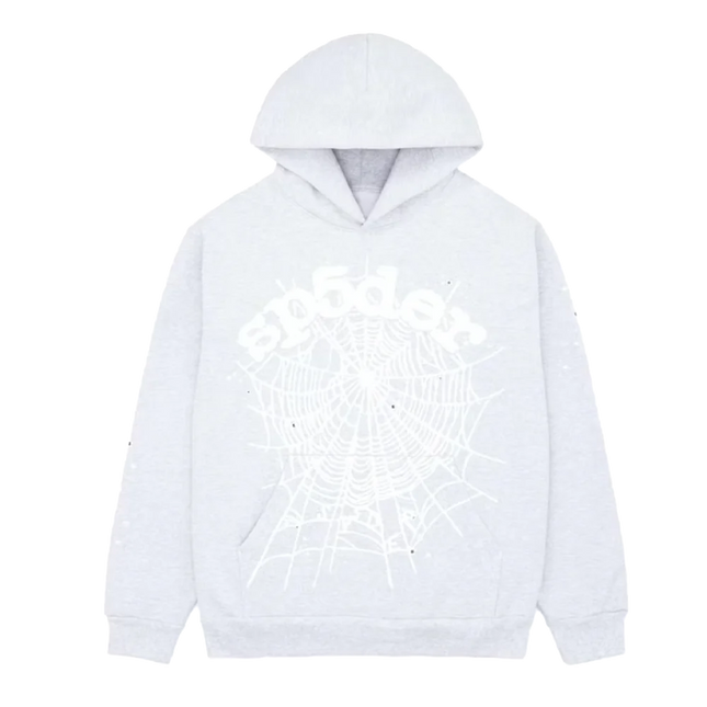 Sp5der OG Web Hoodie Heather Grey - SneakCenter