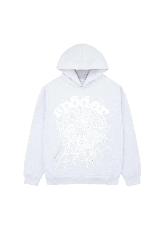 Sp5der OG Web Hoodie Heather Grey - SneakCenter