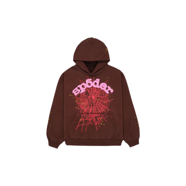 Sp5der Web Hoodie Brown - SneakCenter