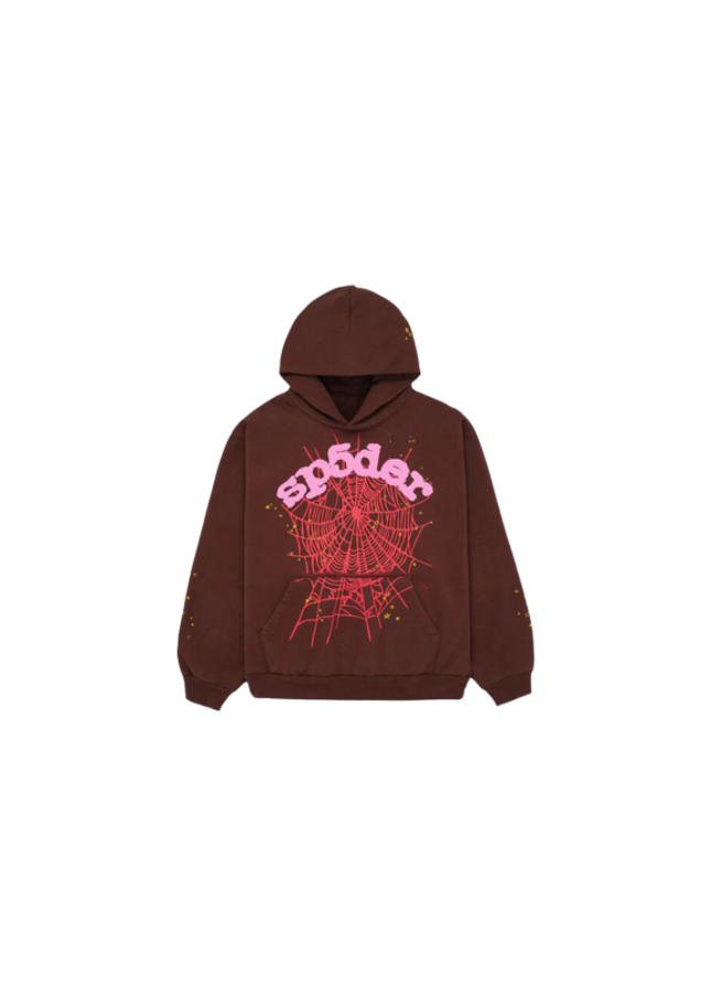 Sp5der Web Hoodie Brown - SneakCenter