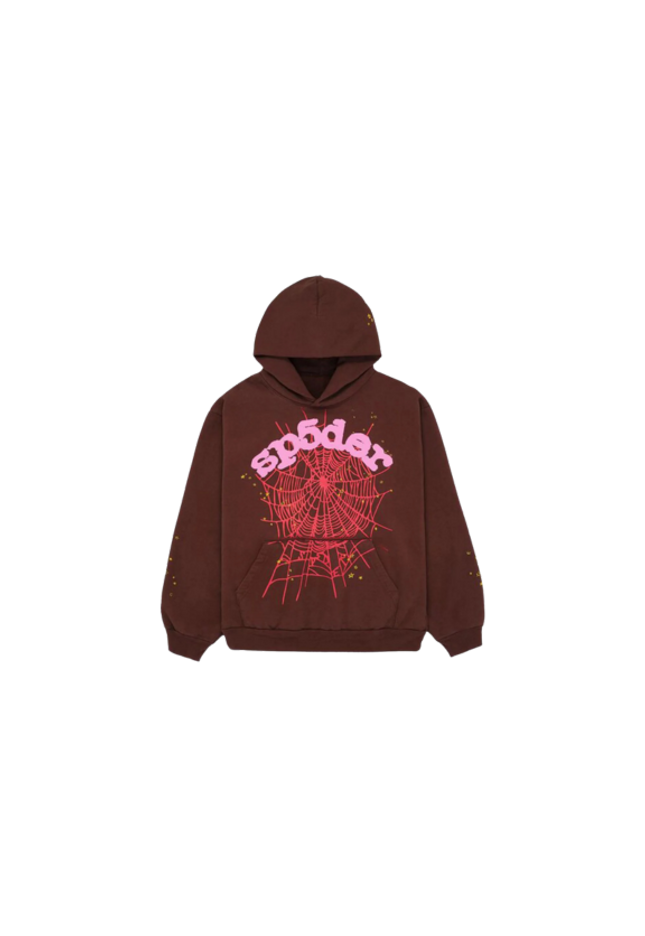 Sp5der Web Hoodie Brown - SneakCenter