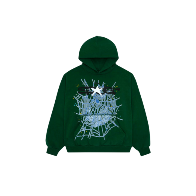 Sp5der Web Hoodie Hunter Green - SneakCenter