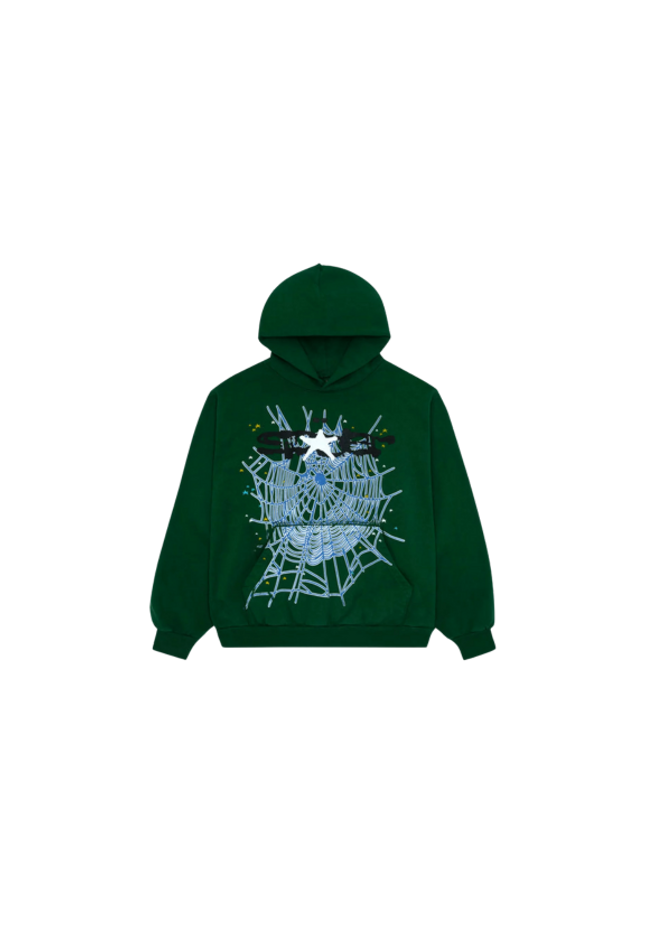 Sp5der Web Hoodie Hunter Green - SneakCenter