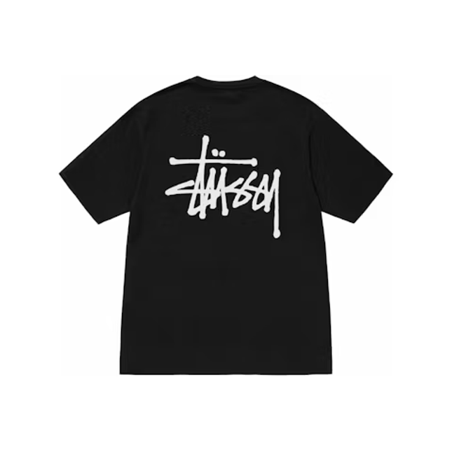 Stussy Basic Pigment Dyed Tee Black - SneakCenter
