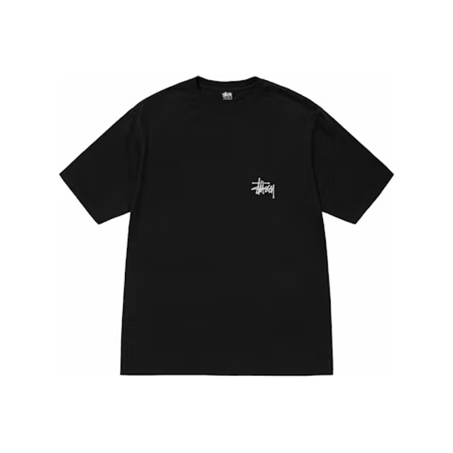 Stussy Basic Pigment Dyed Tee Black - SneakCenter