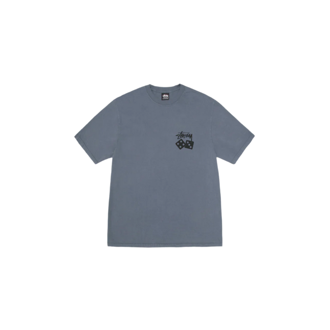 Stüssy Pigment Dyed Dice Tee Navy - SneakCenter