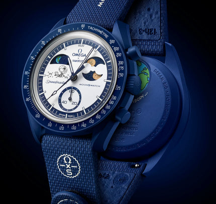 Swatch x Omega Bioceramic Moonswatch Mission to Earthphase Moonshine Gold PopCorn - SneakCenter