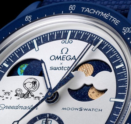 Swatch x Omega Bioceramic Moonswatch Mission to Earthphase Moonshine Gold PopCorn - SneakCenter