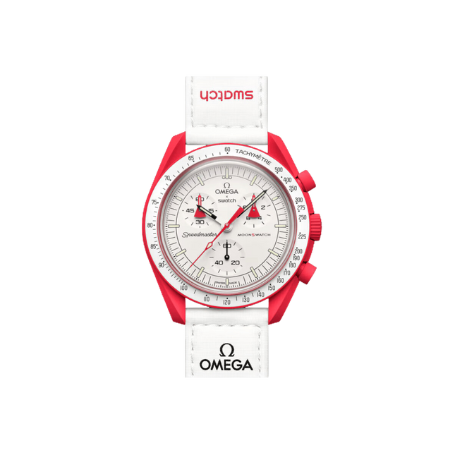 Swatch x Omega Bioceramic Moonswatch Mission to Mars - SneakCenter