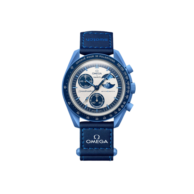 Swatch x Omega Bioceramic Moonswatch Mission to the Super Blue Moonphase - SneakCenter
