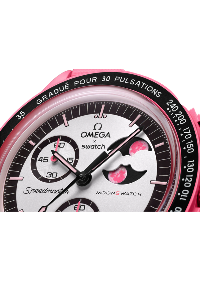 Swatch x Omega Mission to the Pink Moonphase - SneakCenter