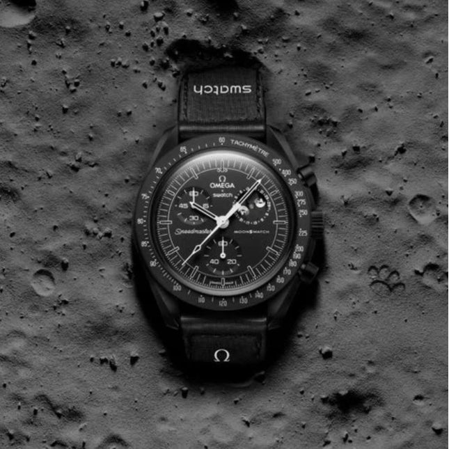 Swatch x Omega x Snoopy Black Mission to the Moonphase New Moon - SneakCenter