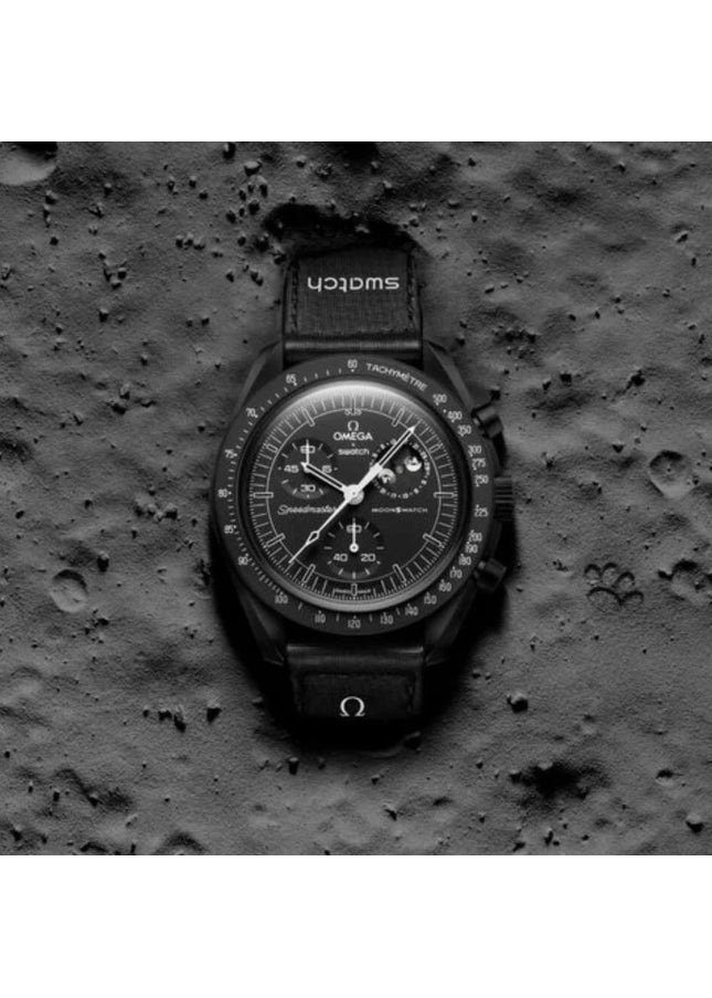 Swatch x Omega x Snoopy Black Mission to the Moonphase New Moon - SneakCenter