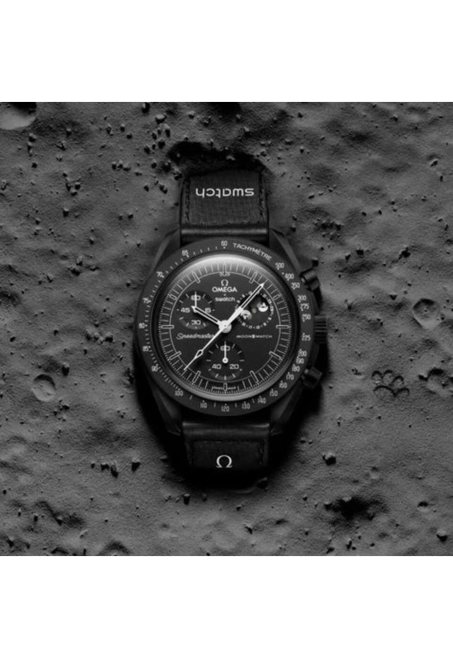 Swatch x Omega x Snoopy Black Mission to the Moonphase New Moon - SneakCenter