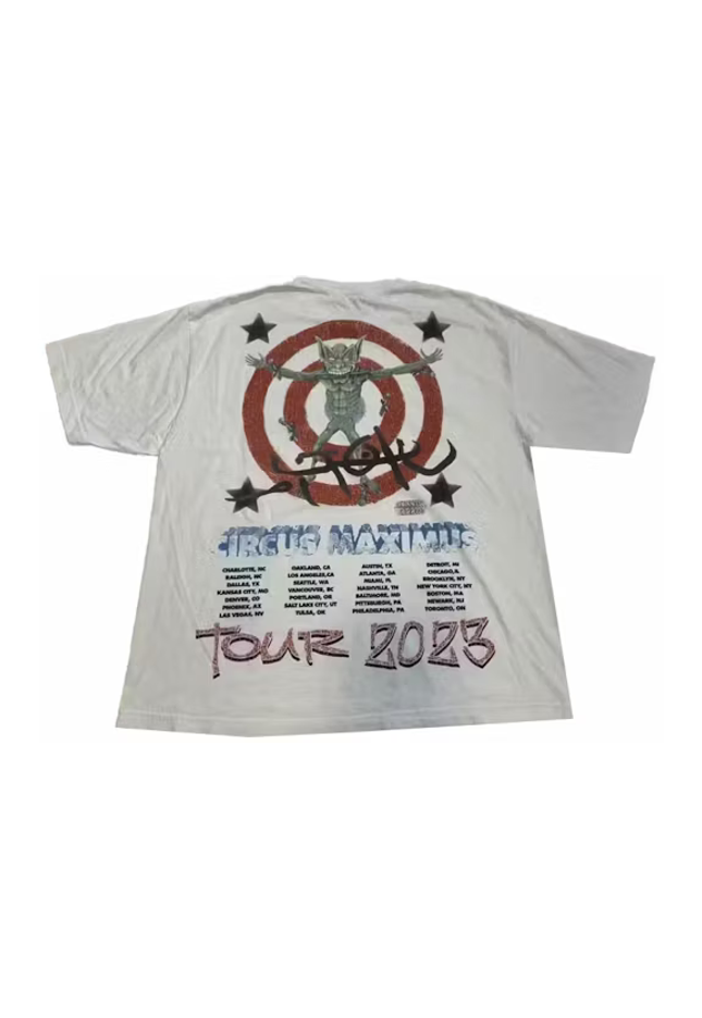 Travis Scott Utopia Circus Maximus 2023 Tour III Tee White - SneakCenter