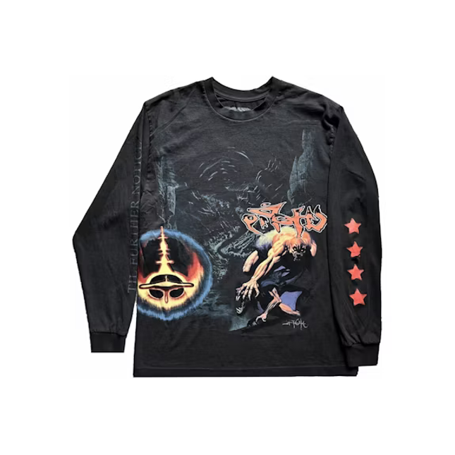 Travis Scott Utopia Circus Maximus 2023 Tour L/S Tee Black - SneakCenter