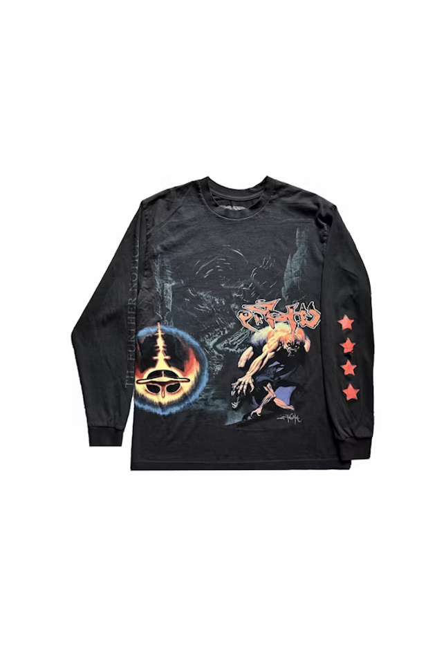 Travis Scott Utopia Circus Maximus 2023 Tour L/S Tee Black - SneakCenter