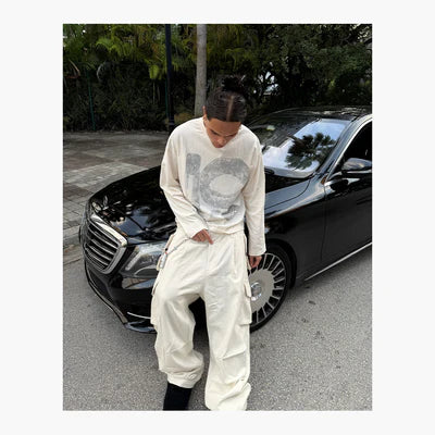 Triple Sevens Room Service Long Sleeve Tee White