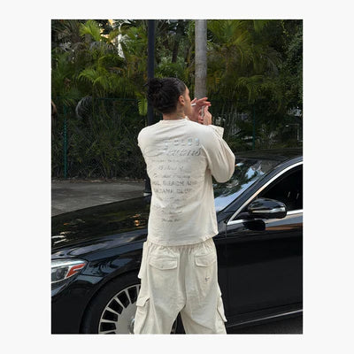 Triple Sevens Room Service Long Sleeve Tee White