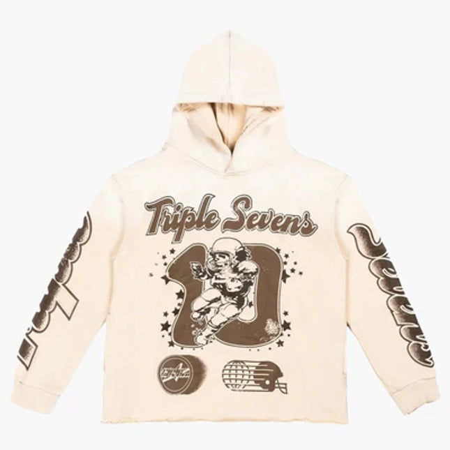 Triple Sevens All Star Football Hoodie Creme Brown