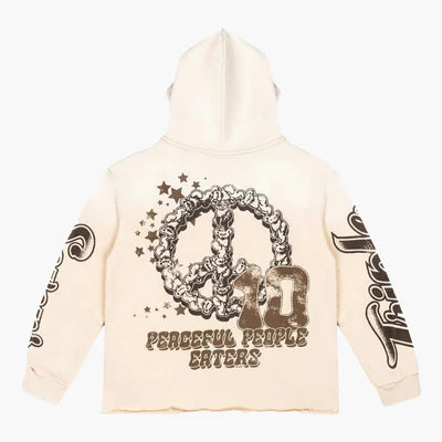 Triple Sevens All Star Football Hoodie Creme Brown
