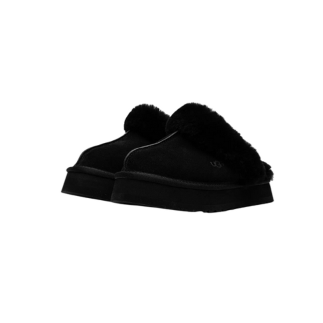 UGG Disquette Slipper Black - SneakCenter