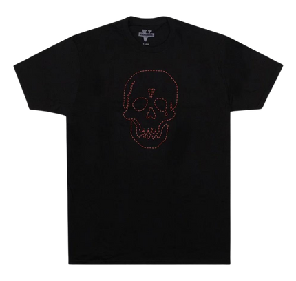 Vlone x Neighborhood Skull Black Red T-Shirt - SneakCenter