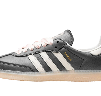Adidas Samba OG Black Pink Ribbon Laces - SneakCenter