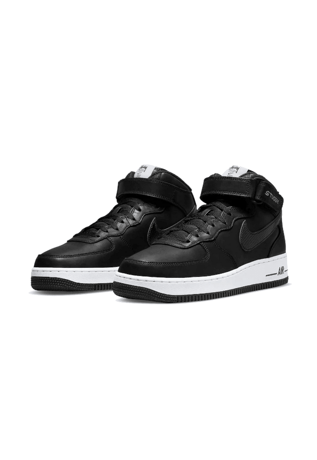 Air Force 1 Mid Stussy All Black - SneakCenter