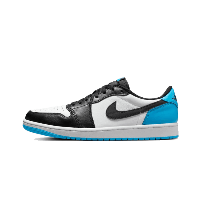 Air Jordan 1 Low Black Dark Powder Blue - SneakCenter