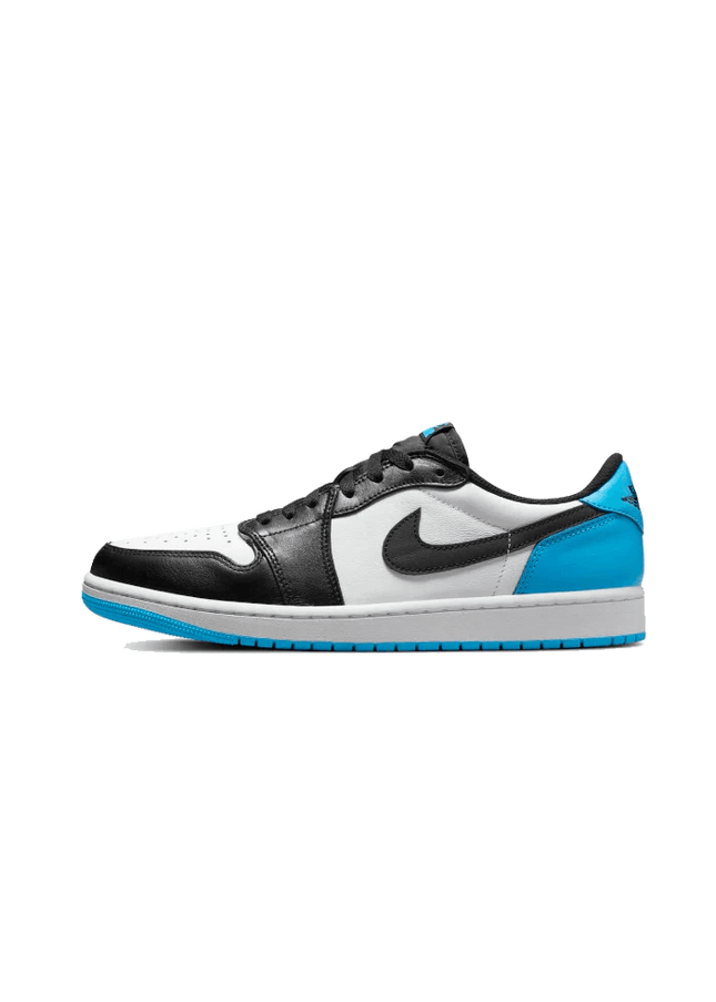 Air Jordan 1 Low Black Dark Powder Blue - SneakCenter