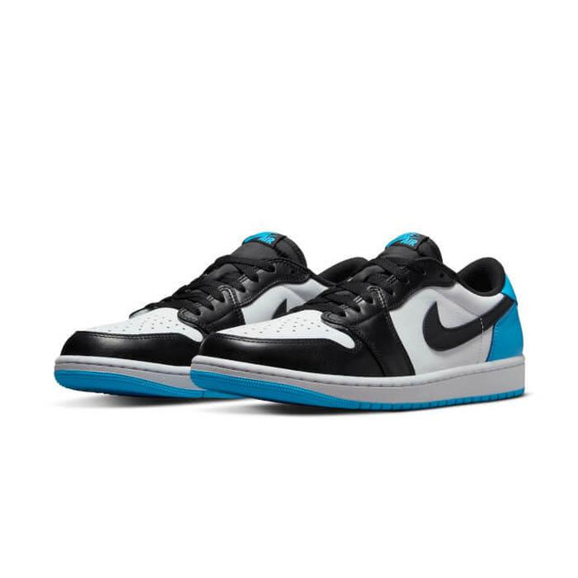 Air Jordan 1 Low Black Dark Powder Blue - SneakCenter