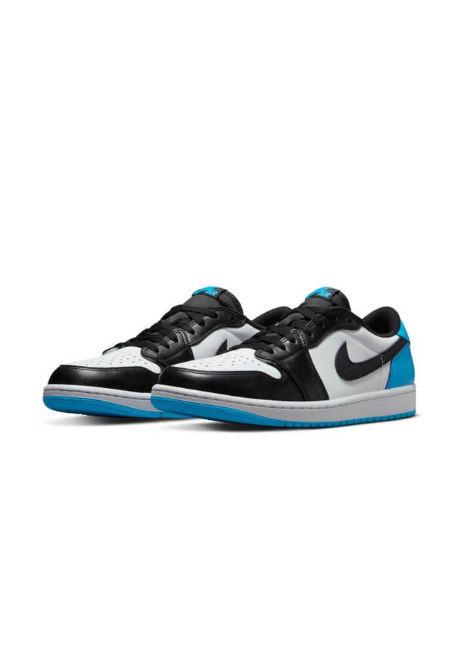 Air Jordan 1 Low Black Dark Powder Blue - SneakCenter