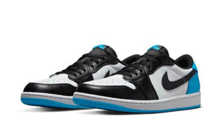 Air Jordan 1 Low Black Dark Powder Blue - SneakCenter