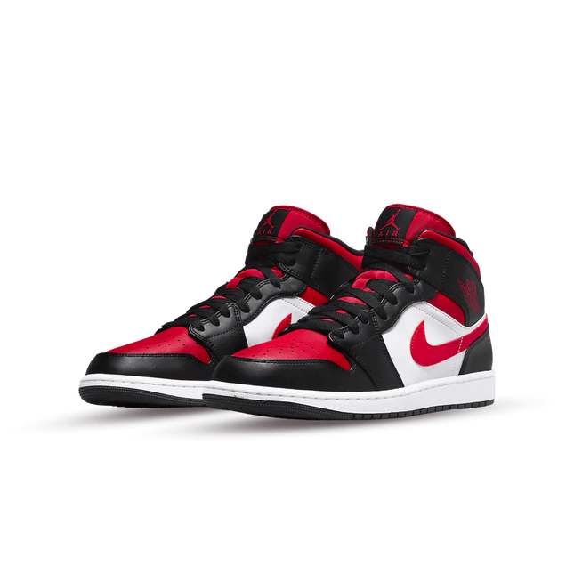 Air Jordan 1 Mid White Black Red - SneakCenter