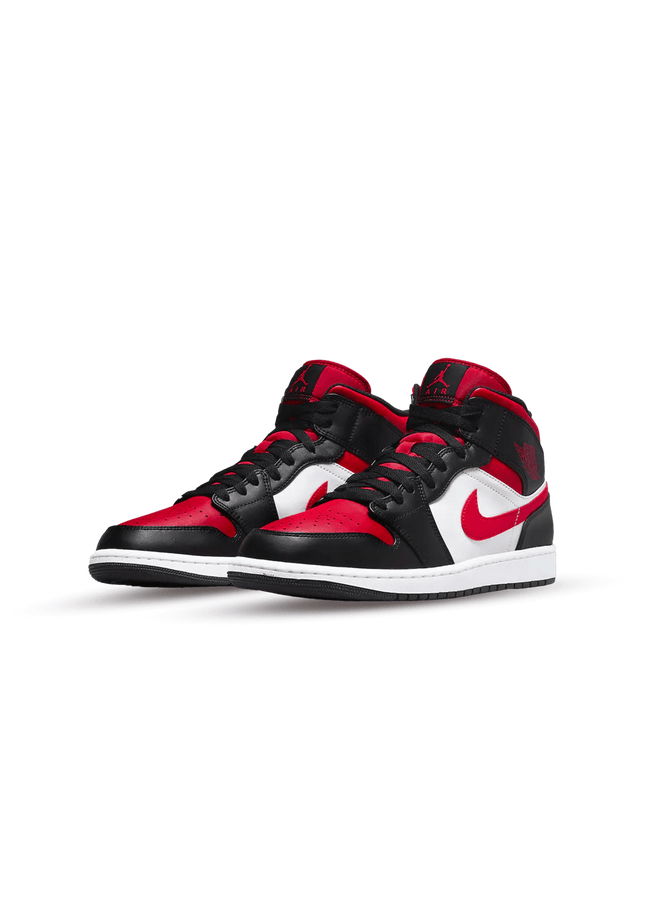 Air Jordan 1 Mid White Black Red - SneakCenter