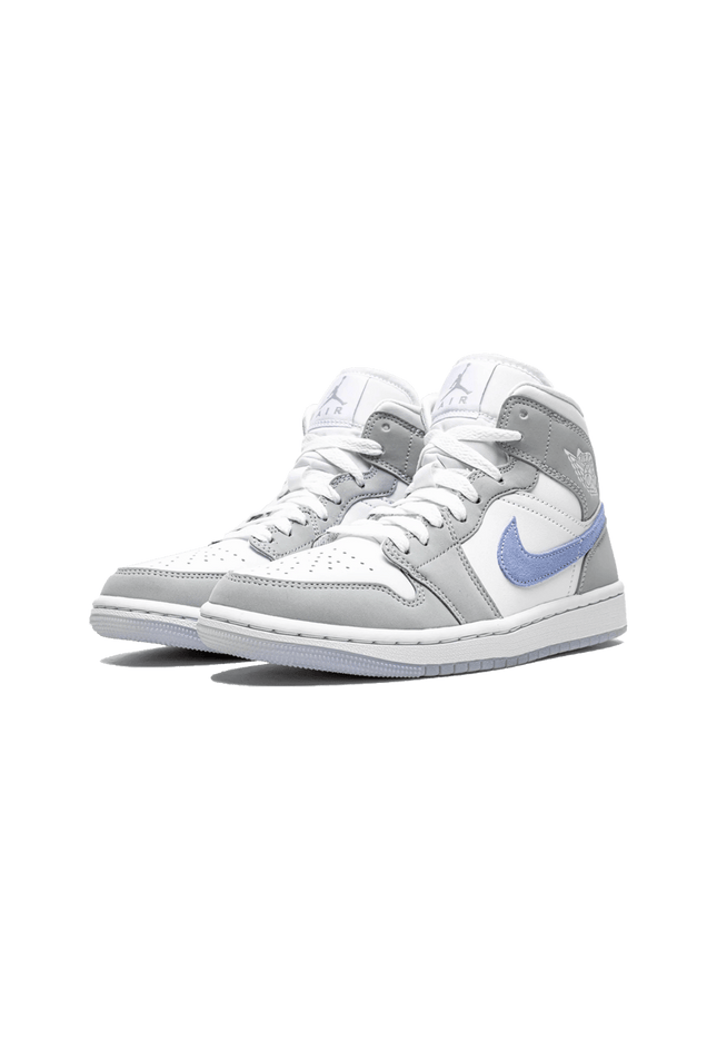 Air Jordan 1 Mid Wolf Grey Aluminum - SneakCenter