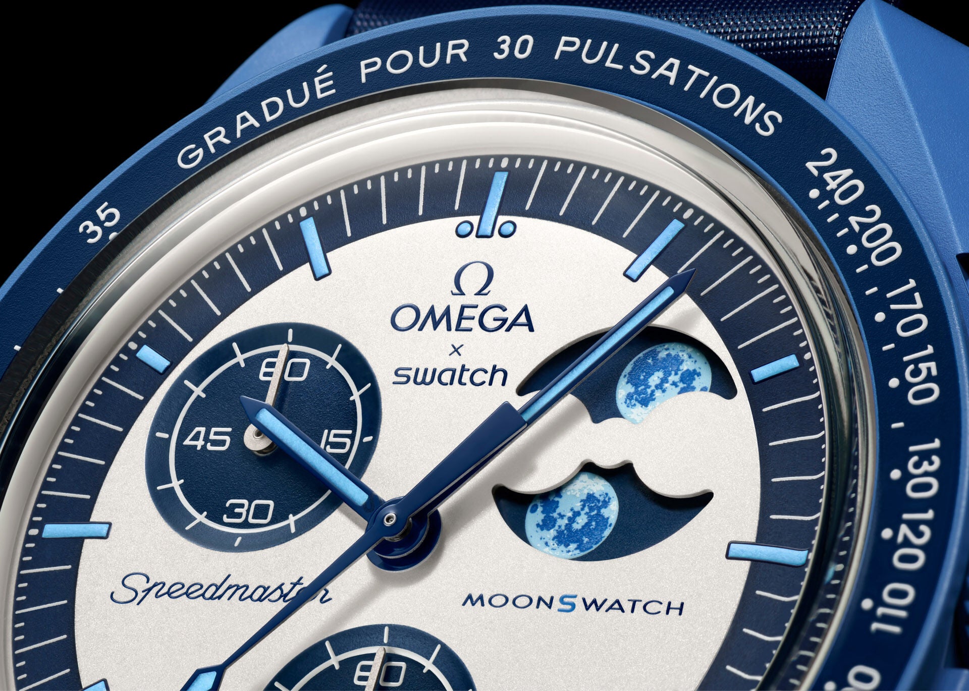 Swatch x Omega Bioceramic Moonswatch Mission to the Super Blue Moonpha ...