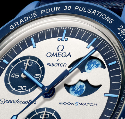 Swatch x Omega Bioceramic Moonswatch Mission to the Super Blue Moonphase - SneakCenter