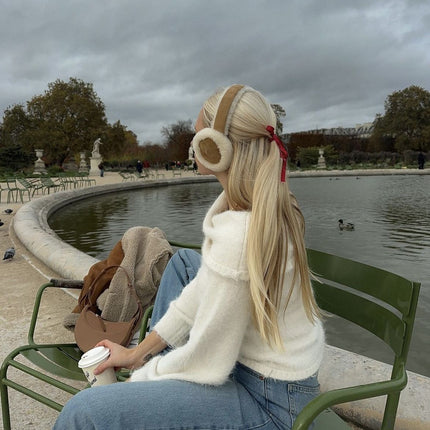 UGG Fülvédő - Sheepskin Embroidery Earmuff Chestnut - SneakCenter