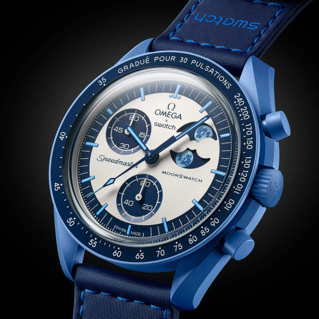 Swatch x Omega Bioceramic Moonswatch Mission to the Super Blue Moonphase - SneakCenter
